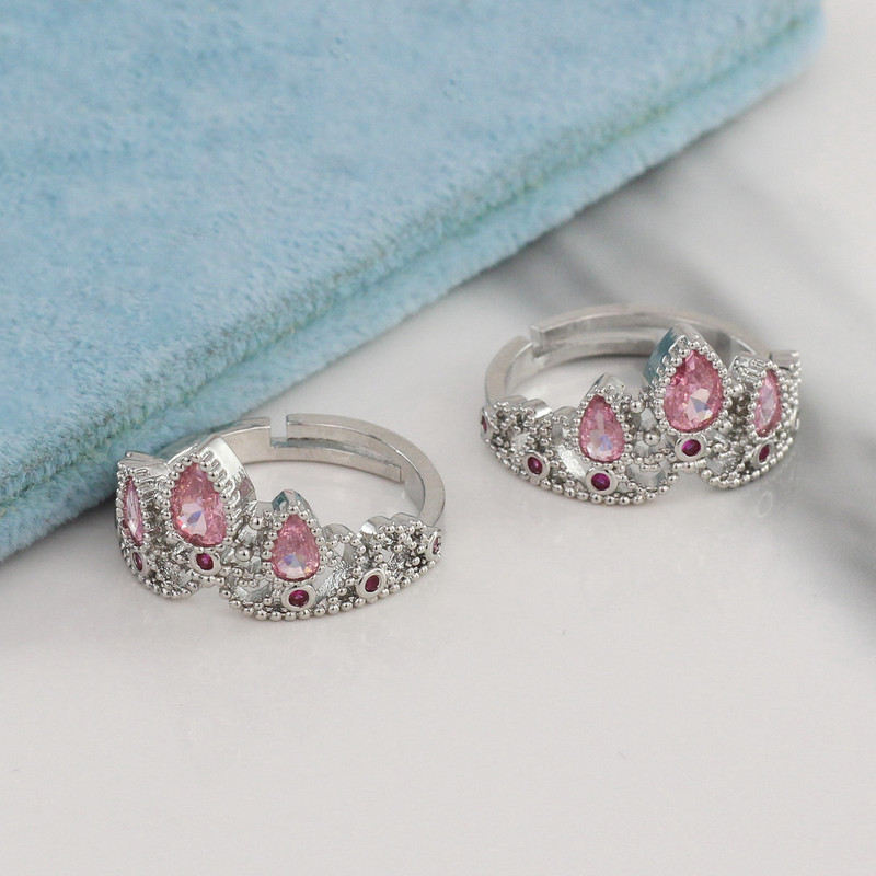 انگشتر زنانه مدل تاج کد bb536