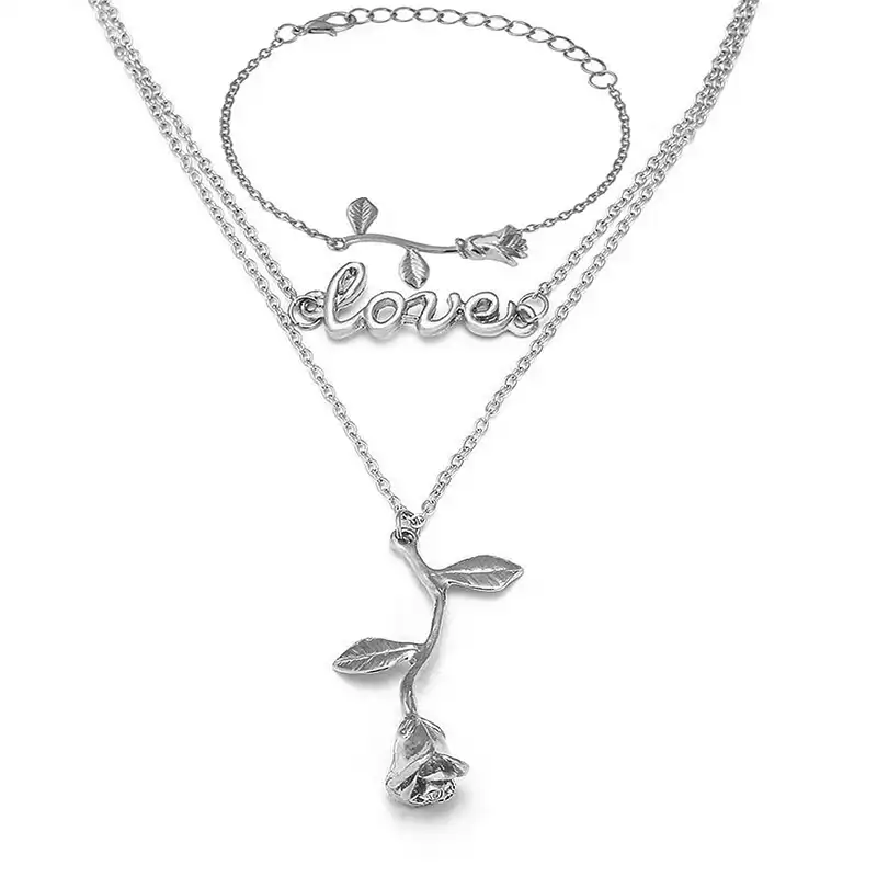 نیم ست زنانه مدل رز لاو کد 00905