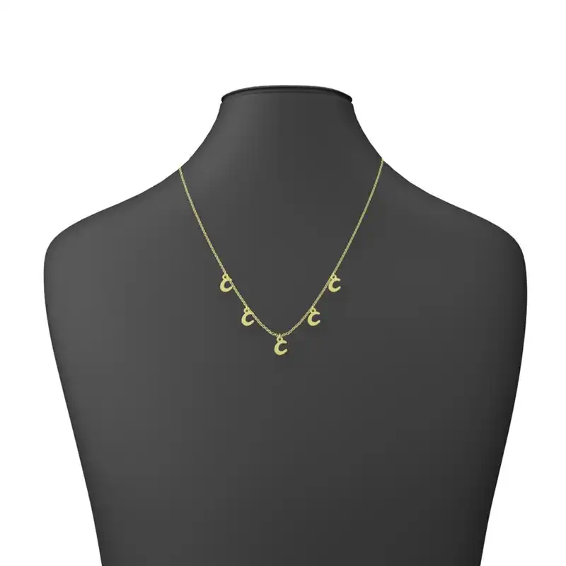 گردنبند طلا 18 عیار زنانه مدوپد مدل حرف C کد RNA16993