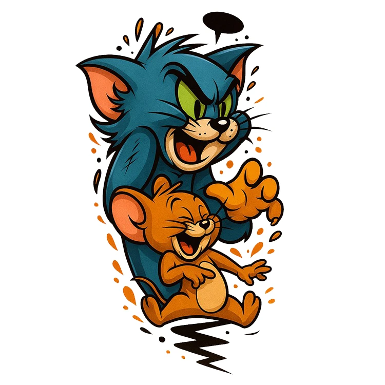 استیکر پارچه و لباس پاد آفرین مدل تام وجری کد 3024