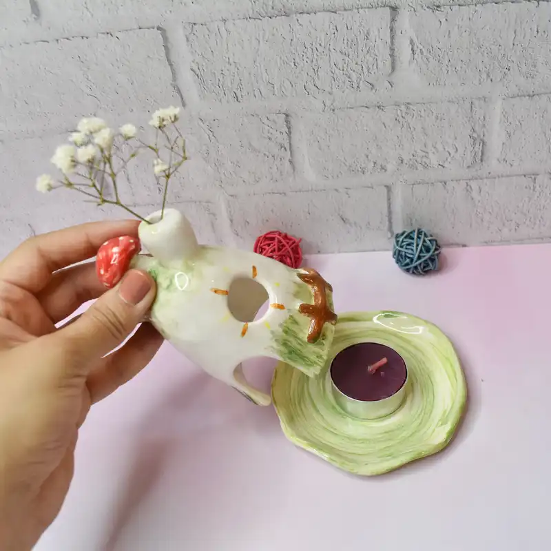 جاشمعی سرامیکی طرح قارچی