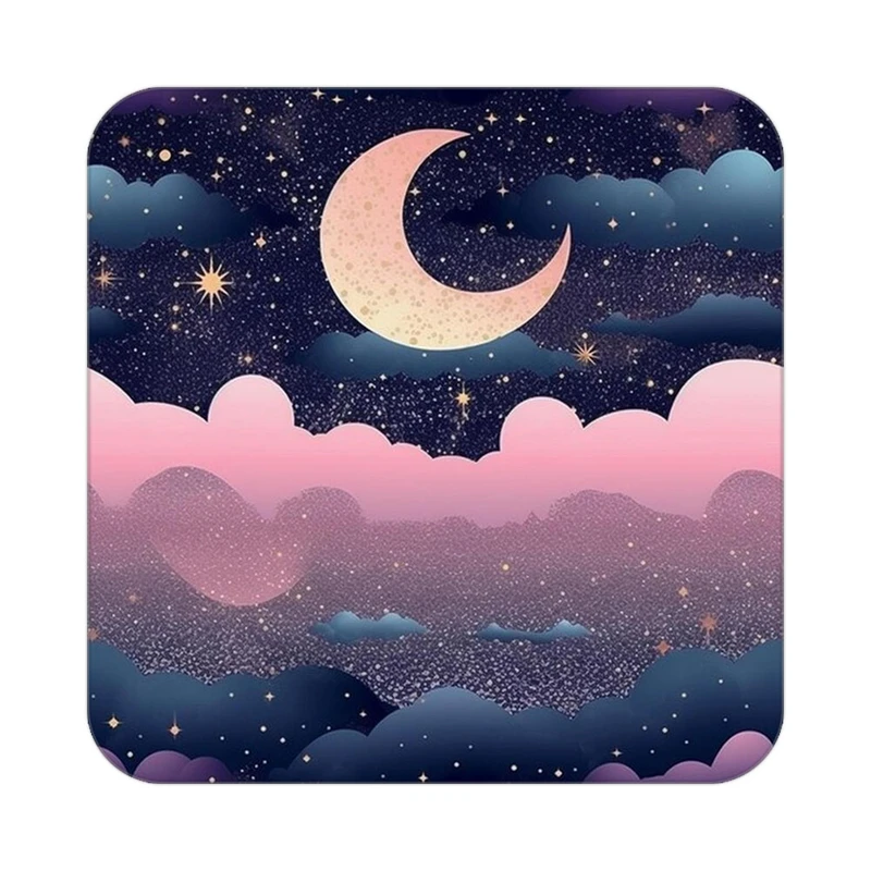 زیر لیوانی کاکتی طرح ماه و ستاره مدل mp53245