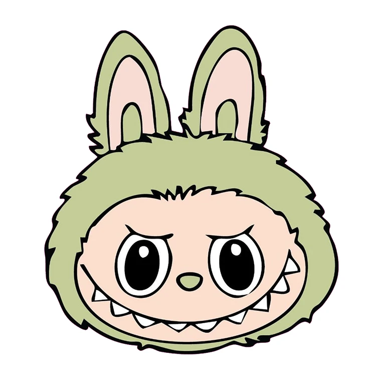 استیکر پارچه و لباس پاد آفرین مدل عروسک لبوبو کد S2342