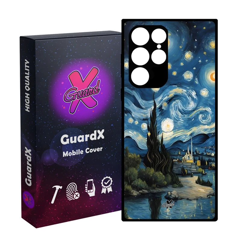 کاور گارد ایکس طرح ونگوگ مدل Glass10702 مناسب برای گوشی موبایل سامسونگ Galaxy S23 Ultra
