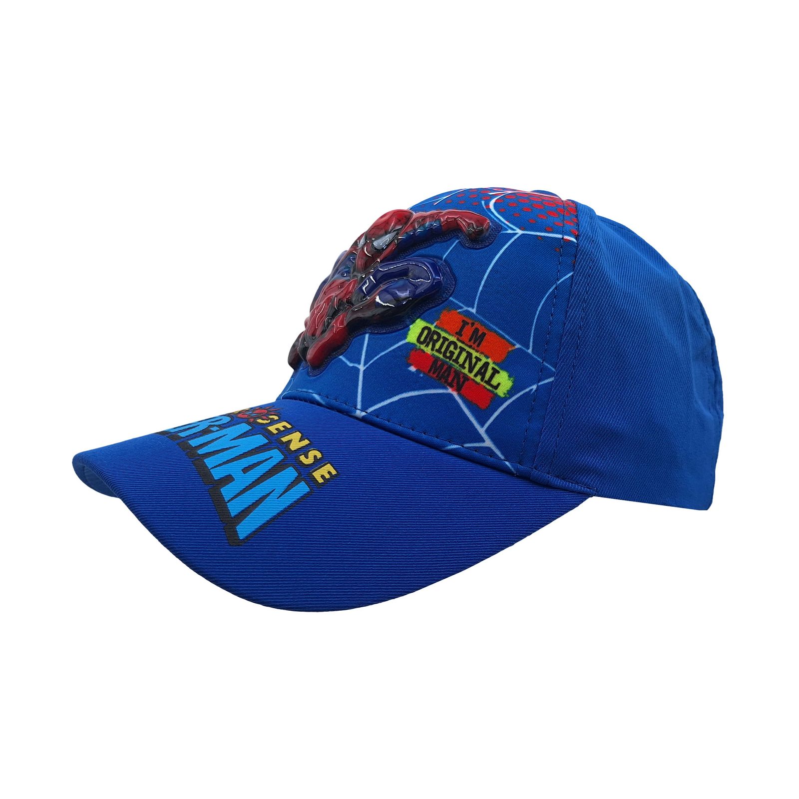 کلاه کپ پسرانه مدل مرد عنکبوتی چراغدار کد 1144 رنگ آبی -  - 3