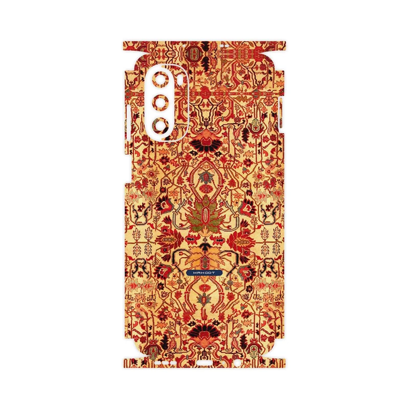 برچسب پوششی ماهوت مدل Persian_Carpet_Yellow-FullSkin مناسب برای گوشی موبایل موتورولا Moto G52