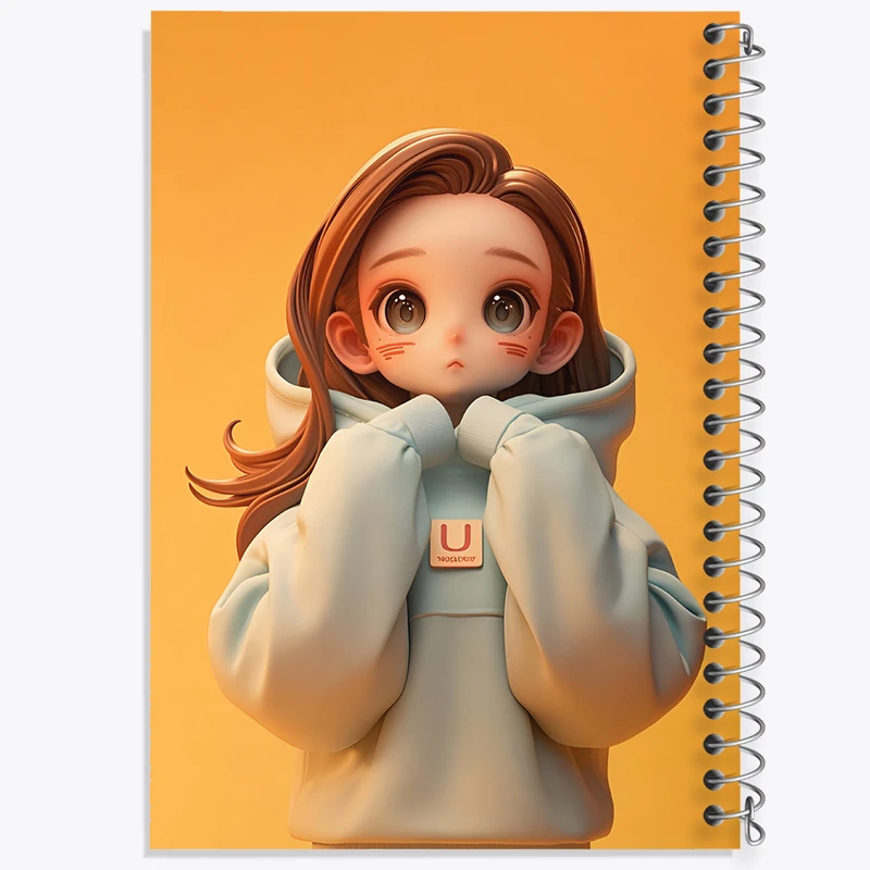 دفتر نقاشی 50 برگ خندالو طرح دخترانه کیوت کد N5045