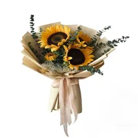دسته گل آفتابگردان طبیعی مدل سان کد ۱۲۸