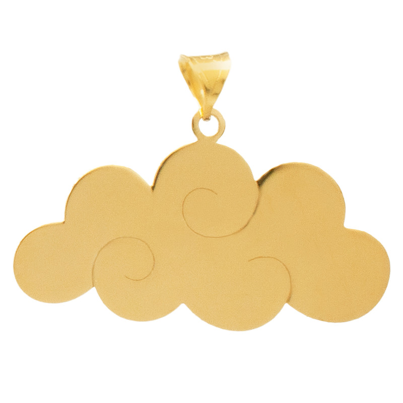 آویز گردنبند طلا 18 عیار زنانه دُرج طرح ابر مدل DP72