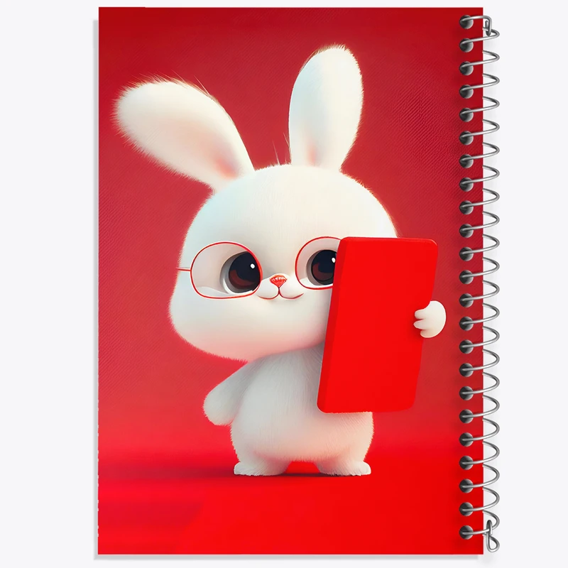 دفتر مشق 50 برگ خندالو طرح خرگوش بامزه کد F5765