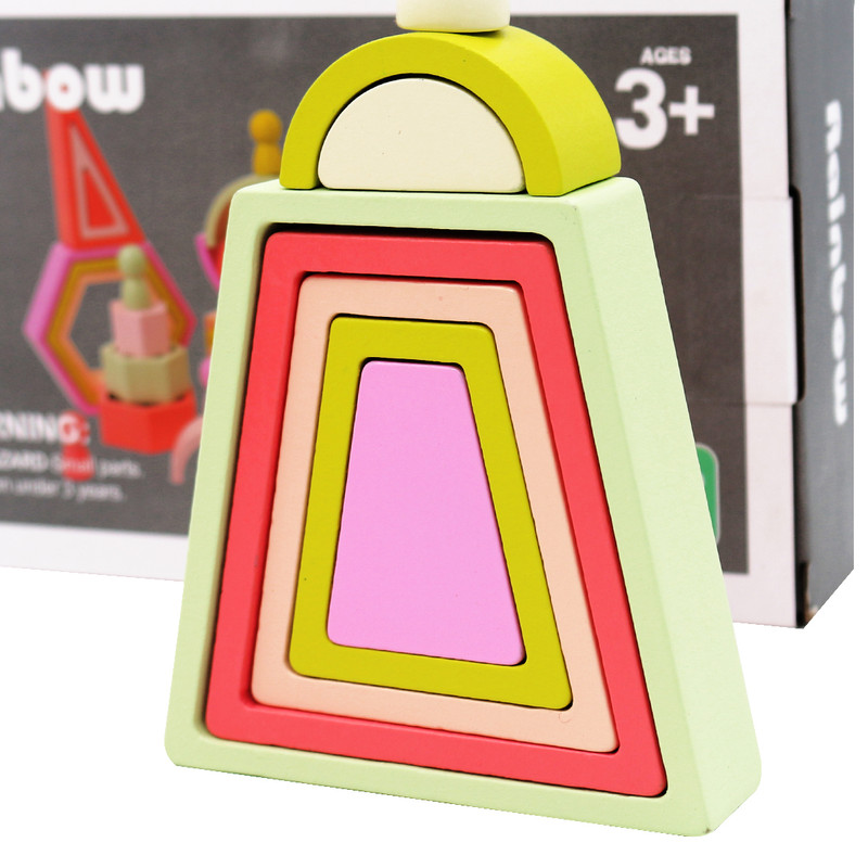 بازی آموزشی باکیدز مدل مونته سوری اشکال رنگین کمان