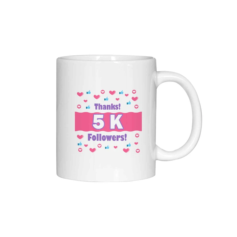 ماگ ژالینو طرح 5K Followers کد 001