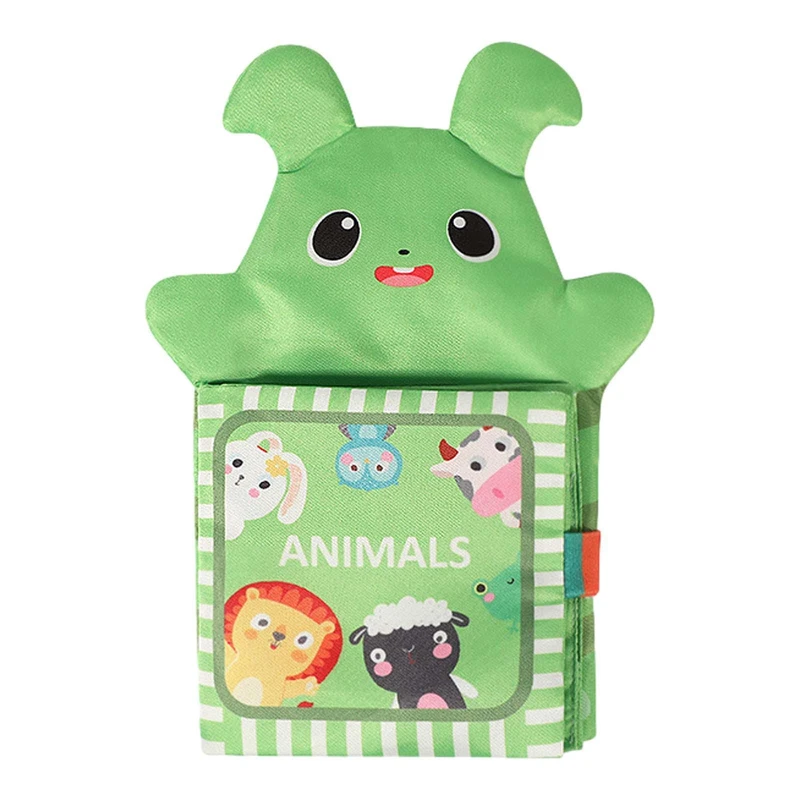 بازی آموزشی حیوانات مدل کتاب پارچه ای و دست پوش طرح خرگوش