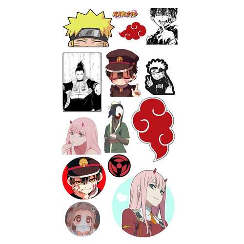 استیکر لپ تاپ کی پاپ طرح انیمه کد a4 مجموعه 10 عددی