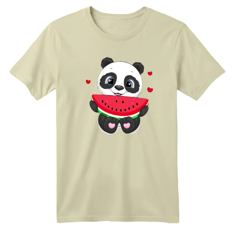 تی شرت آستین کوتاه بچگانه مدل پاندا هندوانه یلدایی کد 2