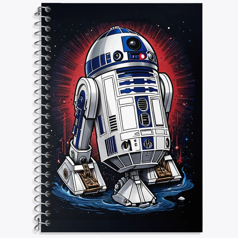 دفتر زبان 50 برگ خندالو مدل دو خط طرح جنگ ستارگان کد N1469