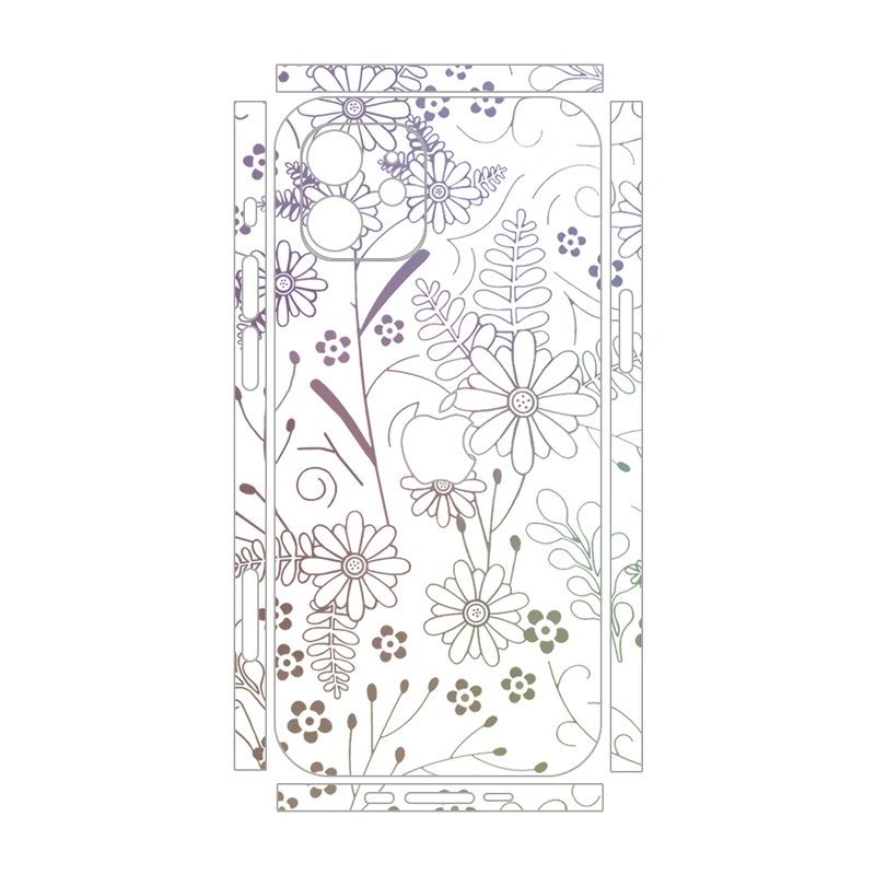 برچسب پوششی ریمکس مدل Clea طرح گل مناسب برای گوشی موبایل اپل iPhone 12