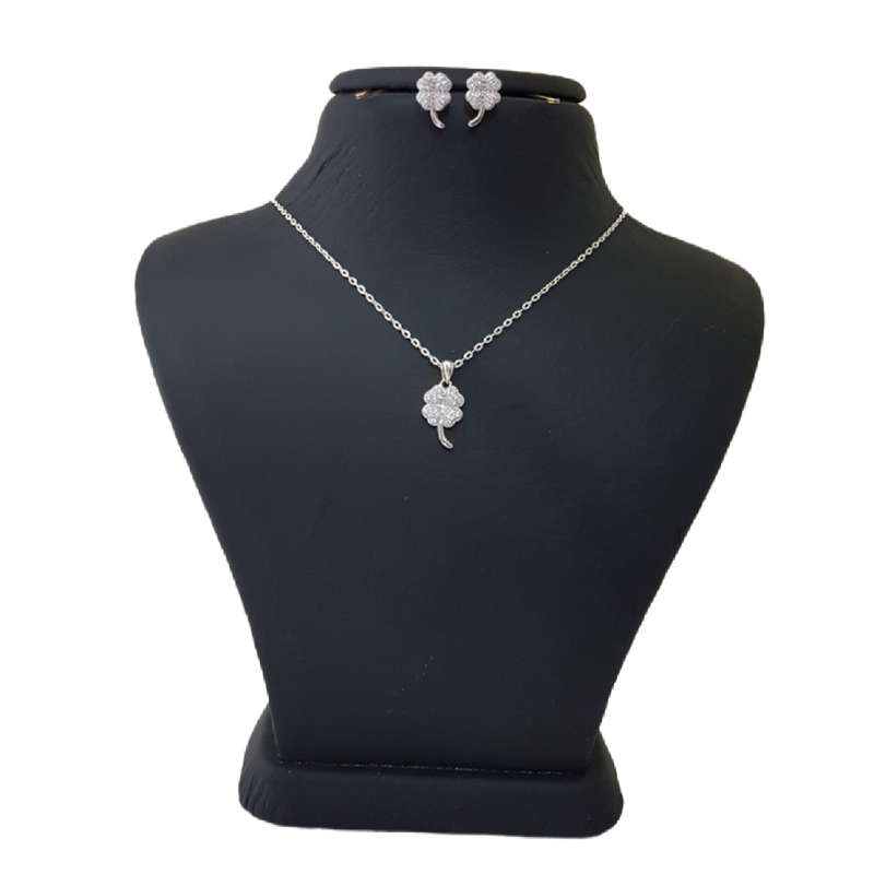 نیم ست نقره زنانه مدل برگ