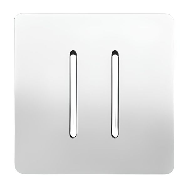 کلید دو پل صنایع آسیا الکتریک مدل کریستال WHI-SLV