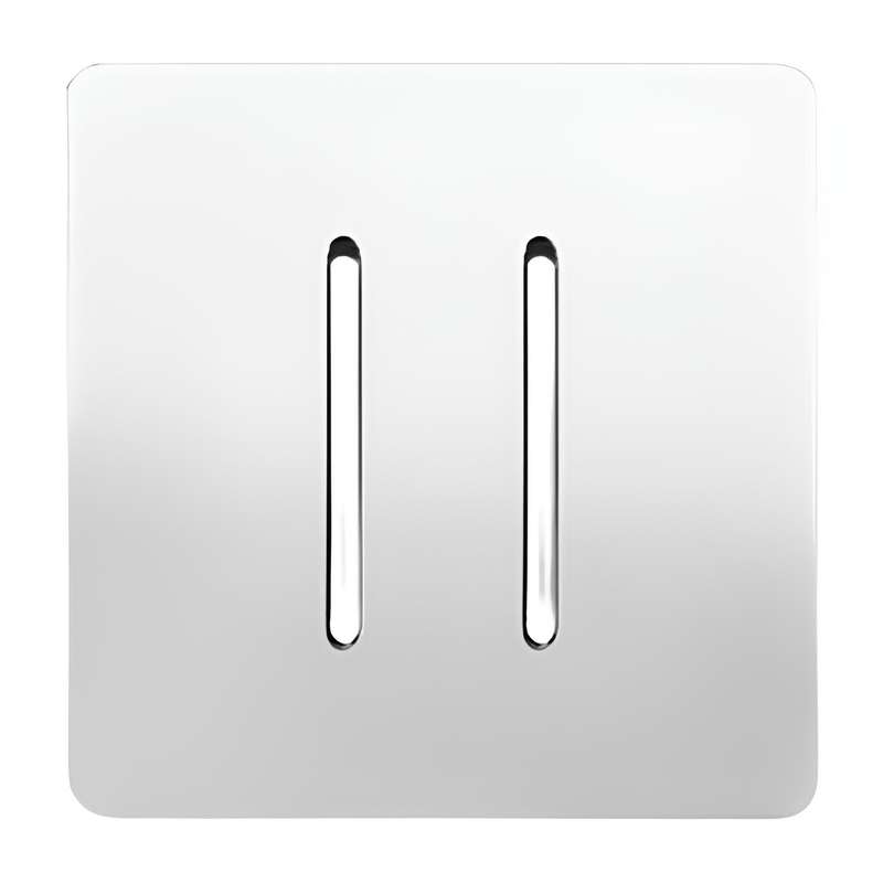 کلید دو پل صنایع آسیا الکتریک مدل کریستال WHI-SLV