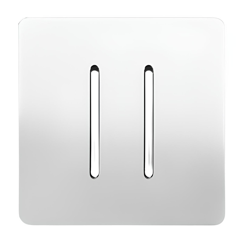 کلید دو پل صنایع آسیا الکتریک مدل کریستال WHI-SLV