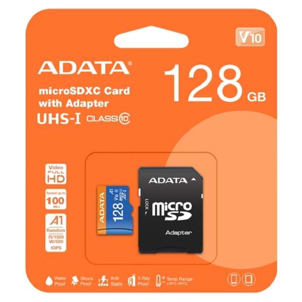 کارت حافظه microSDHD ای دیتا مدل Premier کلاس 10 استاندارد UHS-I U1 سرعت 100MBps ظرفیت 128 گیگابایت کارت حافظه microSDHD ای دیتا مدل Premier کلاس 10 استاندارد UHS-I U1 سرعت 100MBps ظرفیت 128 گیگابایت