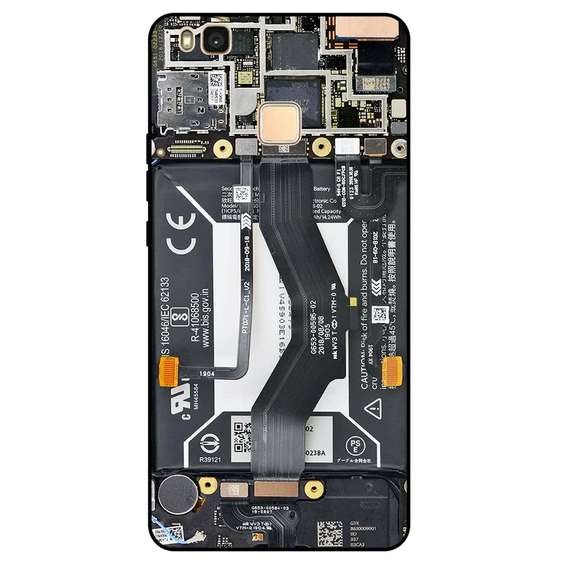 کاور مگافون طرح برد موبایل مدل 8004 مناسب برای گوشی موبایل هوآوی P9 Lite