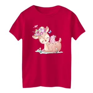 تی شرت آستین کوتاه بچگانه مدل آهو بامزه کد 4