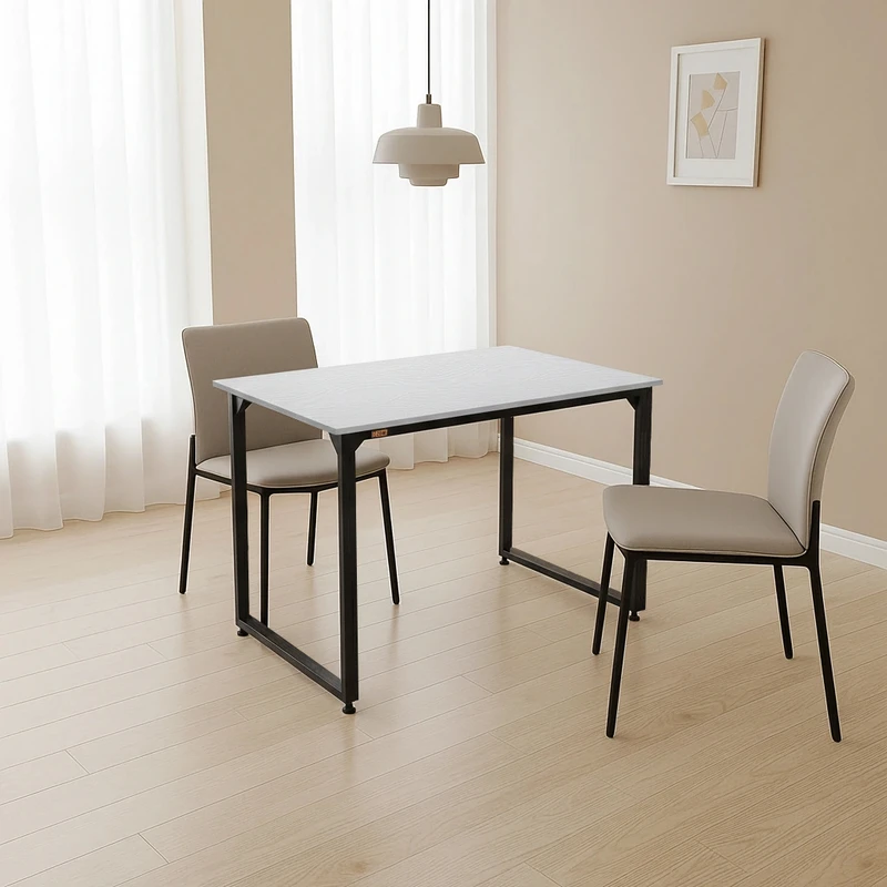 میز ناهارخوری دو نفره دیزم مدل مونتاژی LNC_asm_90×80_W