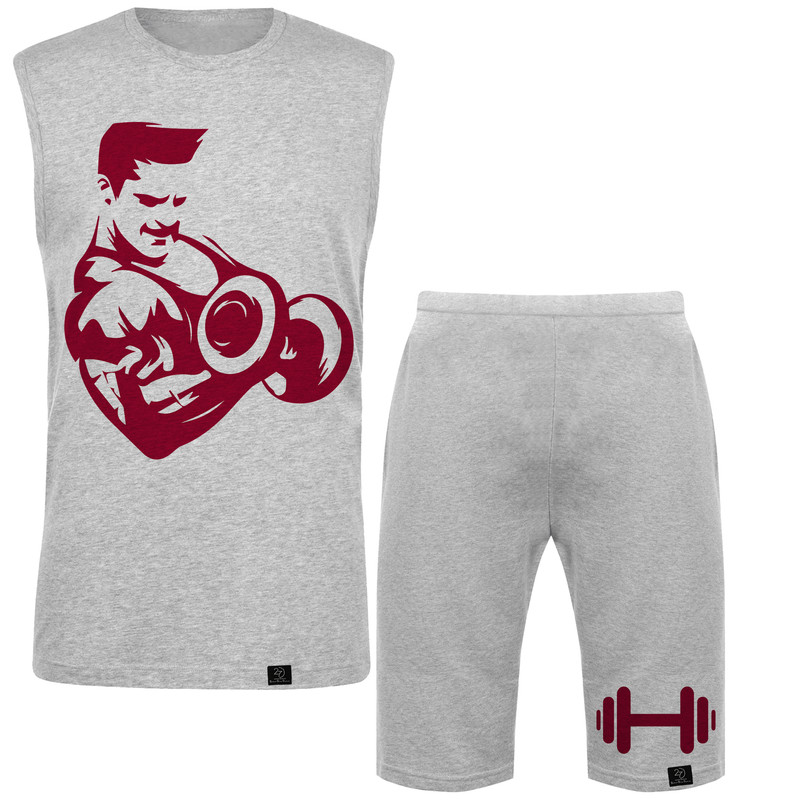 ست تاپ و شلوارک مردانه 27 مدل Gym Men کد MH312