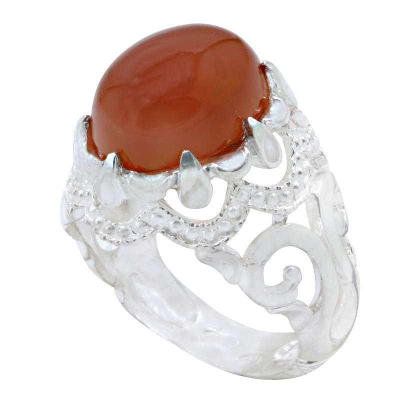 انگشتر نقره مردانه مدل عقیق کد 4k