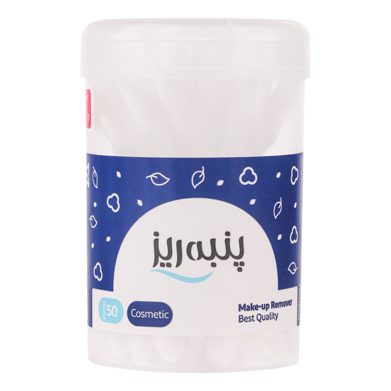 گوش پاک کن آرایشی پنبه ریز مدل P01 بسته 50 عددی