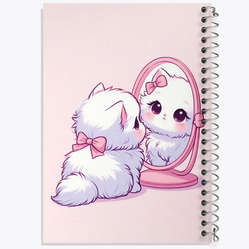 دفتر مشق 50 برگ خندالو طرح گربه کیوت کد N1846