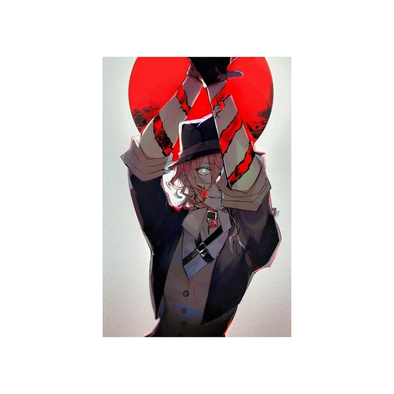 استیکر لپ تاپ و موبایل مدل انیمه طرح سگ‌های ولگرد بانگو چویا ناکاهارا Bungo Stray Dogs Chuya Nakahara کد 3216