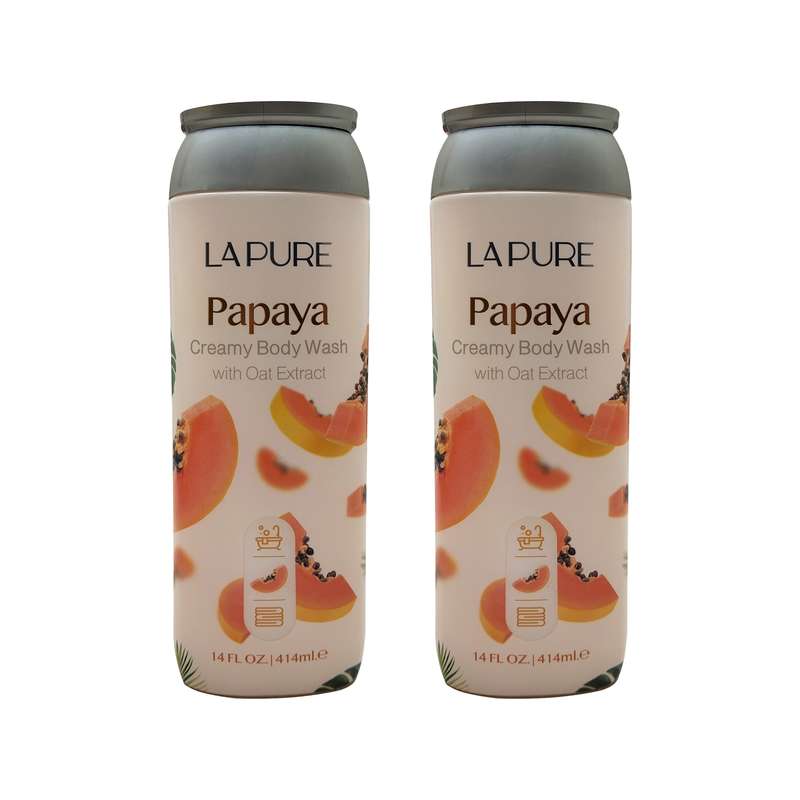 شامپو بدن لپیور مدل Papaya حجم 414 میلی لیتر مجموعه 2 عددی