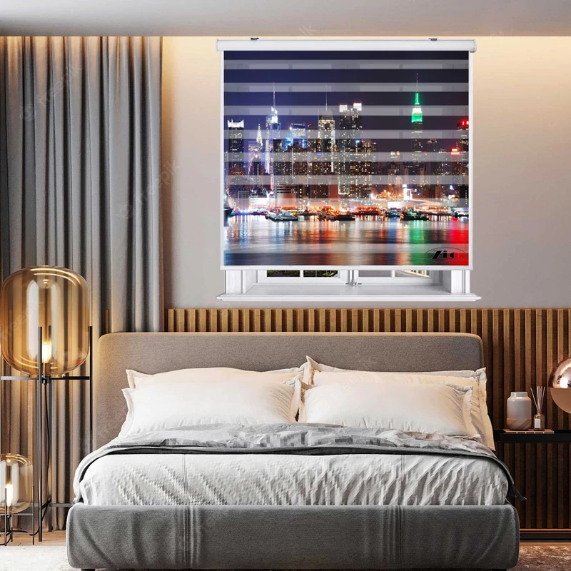 پرده زبرا زیو کد C2028 سایز 150x150 سانتی متر