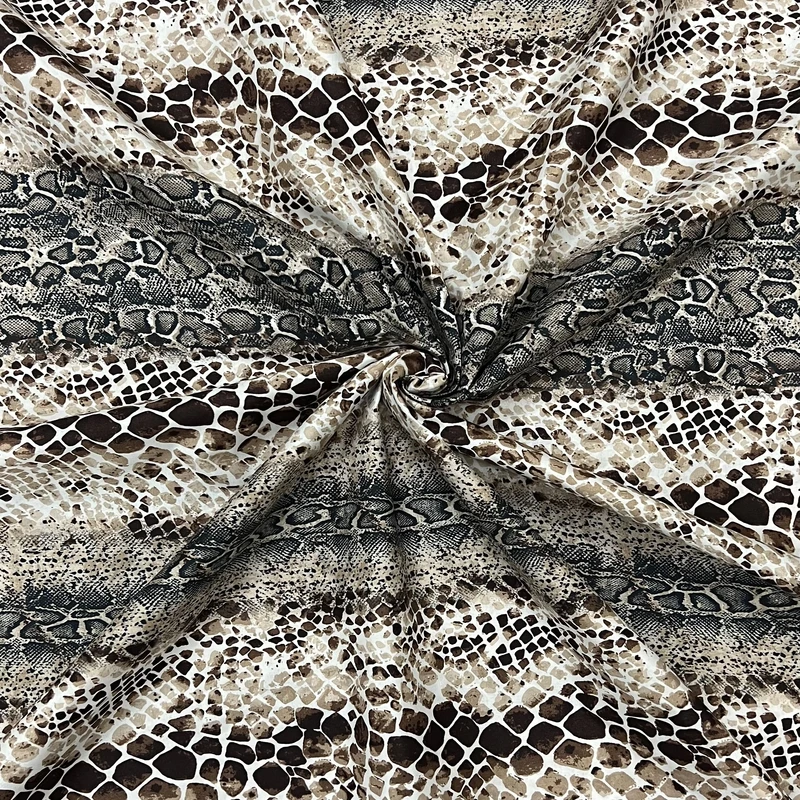 پارچه ملحفه عرض 2.4 متر مدل پوست ماری کد 02 رنگ قهوه‌ای تیره