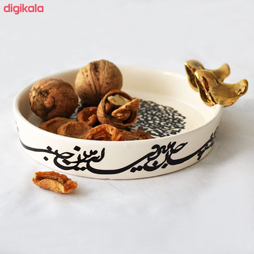 پیش دستی سرامیکی مدل سیاه مشق کد 110020 main 1 4
