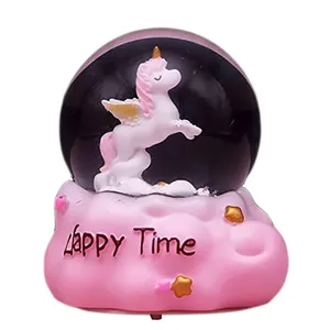گوی چراغ‌دار مدل یونیکورن HAPPY TIME طرح در حال پرواز کد 4011