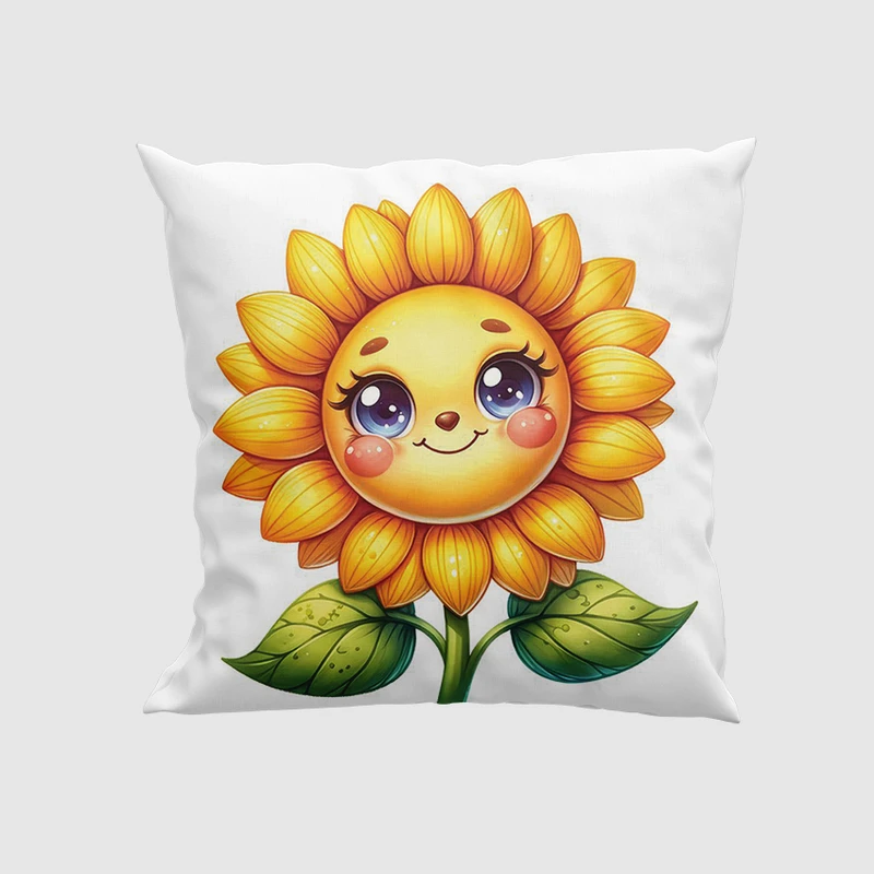 کوسن پاد آفرین مدل گل آفتابگردان کد DKK888