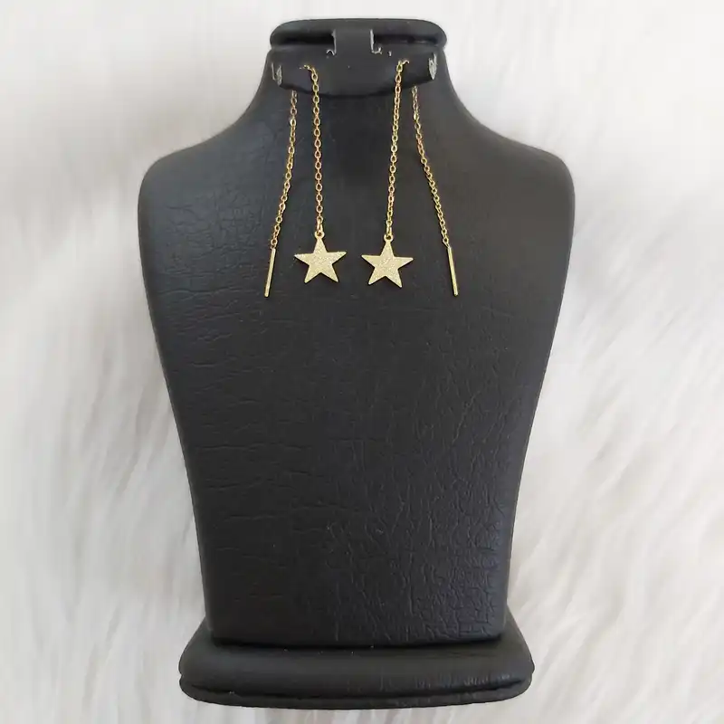 گوشواره زنانه مدل بخیه طرح ستاره کد sta113