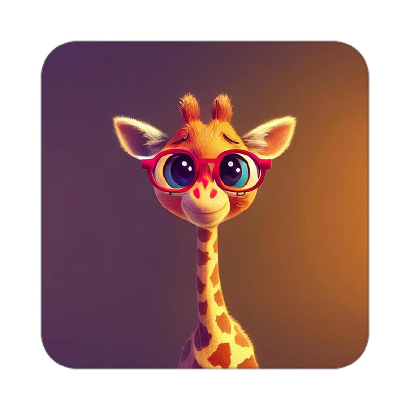 زیر لیوانی کاکتی طرح حیوانات کارتونی مدل mp27884