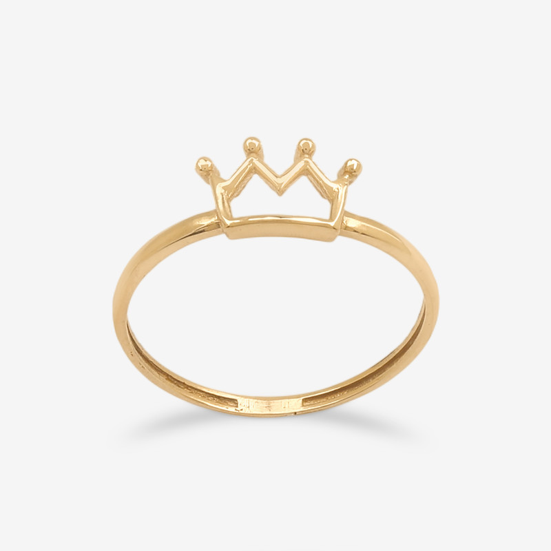 انگشتر طلا 18 عیار زنانه حافا گلد مدل R402 تاج