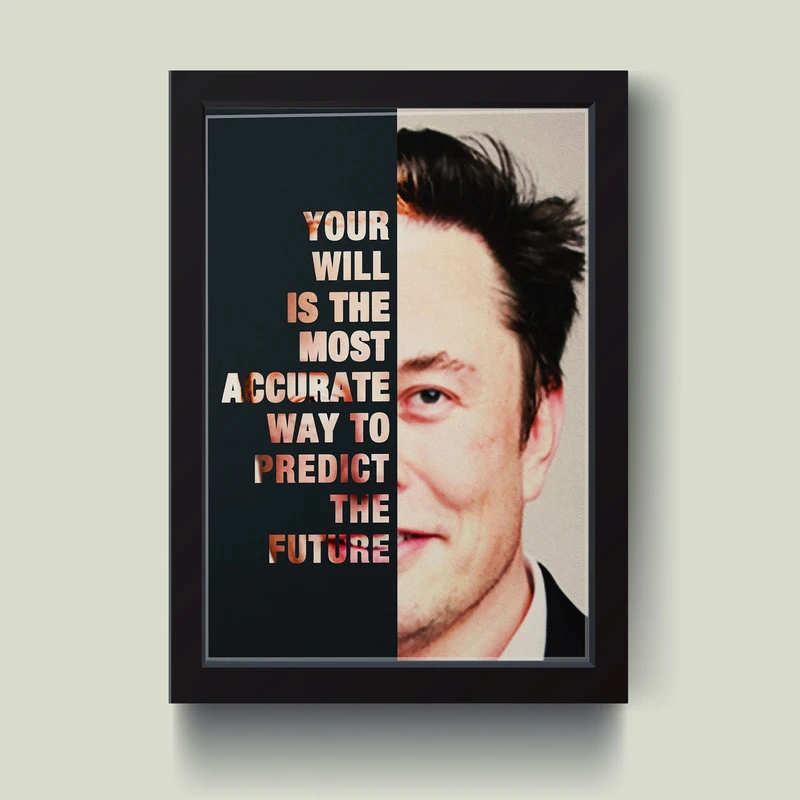 تابلو مدل انگیزشی ایلان ماسک Elon musk کدS1632-b