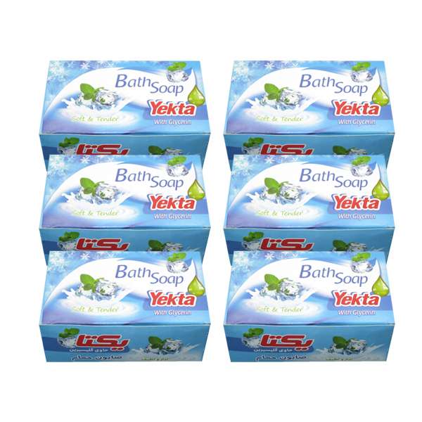 صابون شستشو یکتا مدل نعنا وزن 100 گرم مجموعه 6 عددی صابون شستشو یکتا مدل نعنا وزن 100 گرم مجموعه 6 عددی