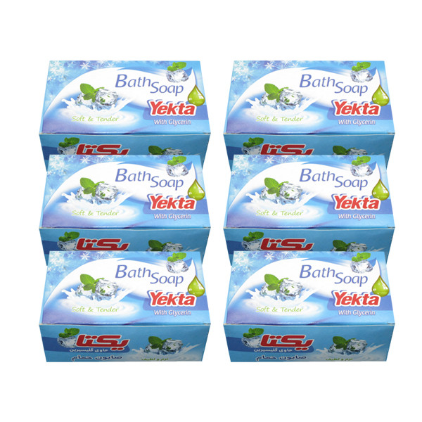 صابون شستشو یکتا مدل نعنا وزن 100 گرم مجموعه 6 عددی صابون شستشو یکتا مدل نعنا وزن 100 گرم مجموعه 6 عددی