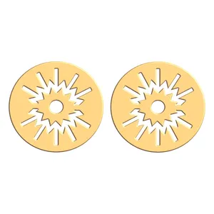 گوشواره طلا 18 عیار زنانه فرشته مدل اسلیمی WEL-000085