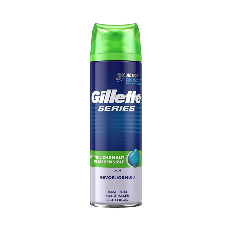 ژل اصلاح ژیلت مدل gevoelige huid حجم 200 میلی لیتر