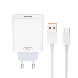 شارژر دیواری 30 وات ایکس او مدل L164 EU به همراه کابل تبدیل USB-C به USB