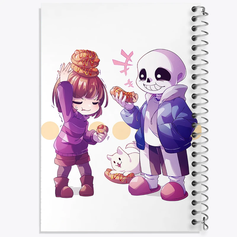 دفتر شطرنجی 50 برگ خندالو مدل بازی آندرتیل (Undertale) کد 31753